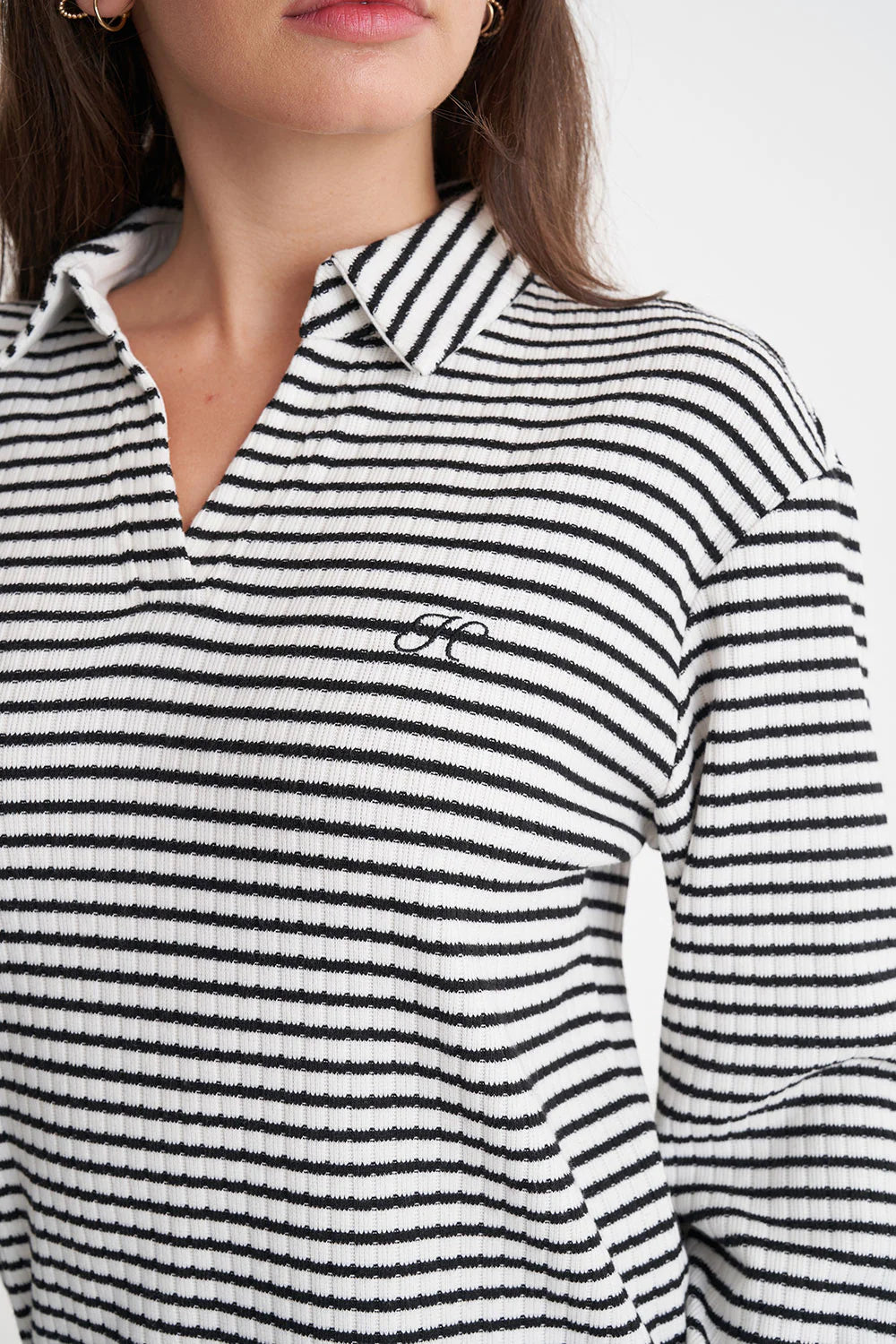 Huffer Alfie Stripe LS Polo