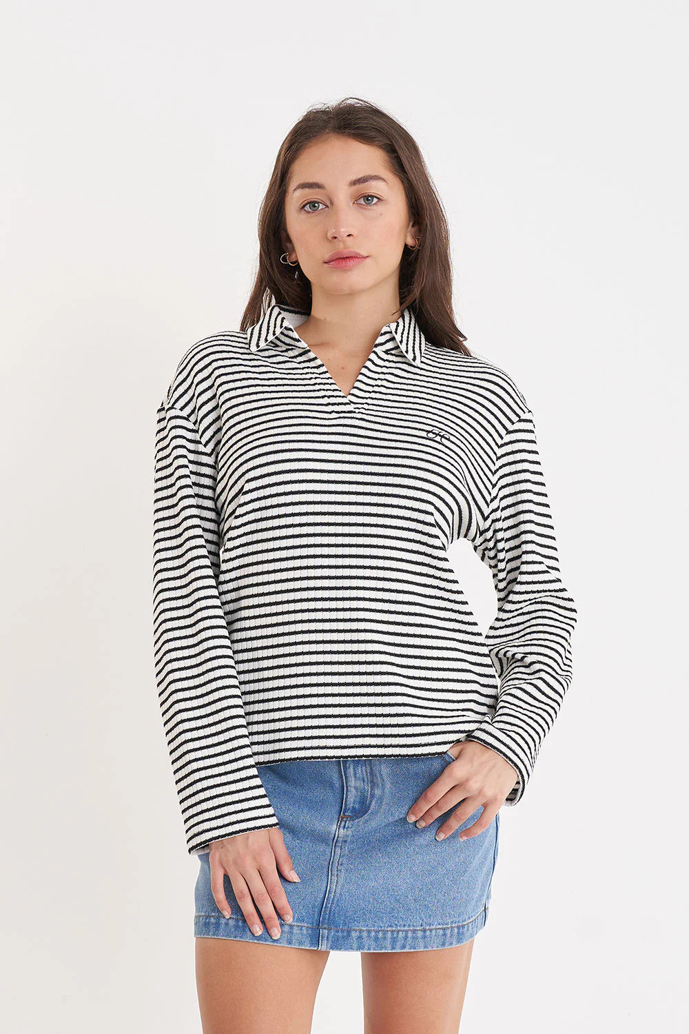 Huffer Alfie Stripe LS Polo